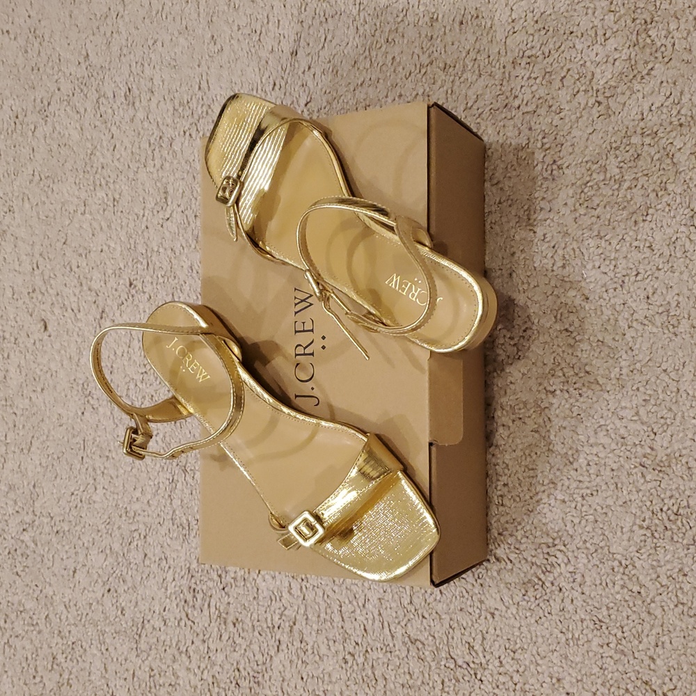 J CREW Gold Strappy Sandals - Picture 12 of 12